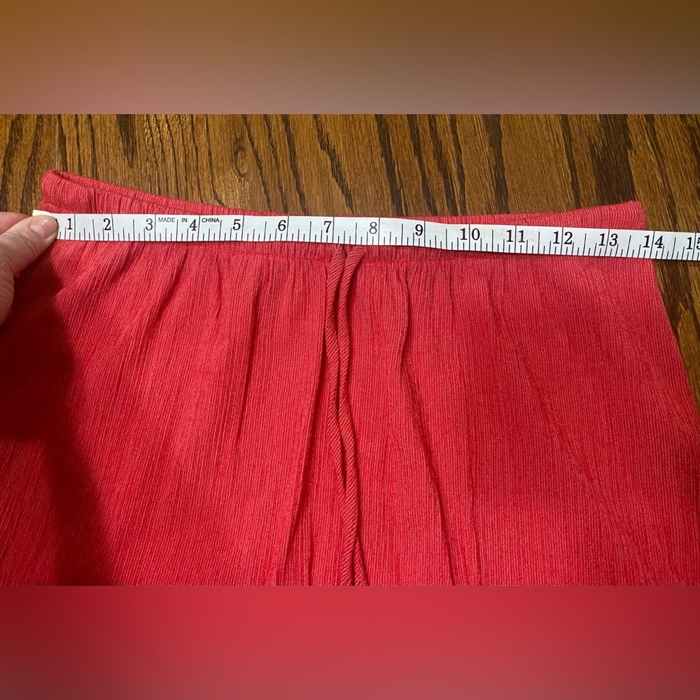 Coldwater Creek Women’s M Vibrant Salmon Coral straight Skirt - Picture 6 of 7